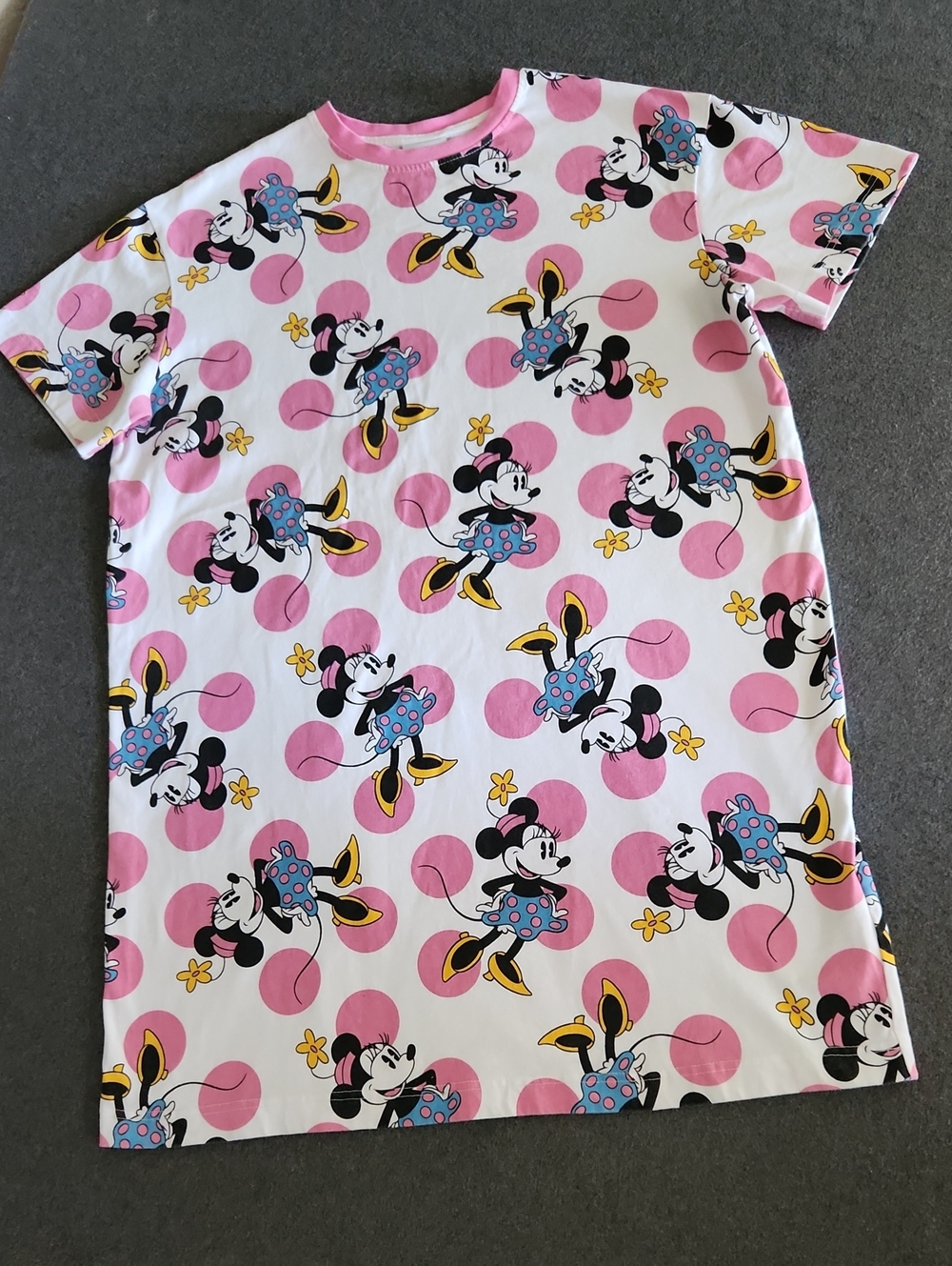 Disney Mickey & Co Women's Sleep Shirt Minnie Mouse All Over Print Size Large